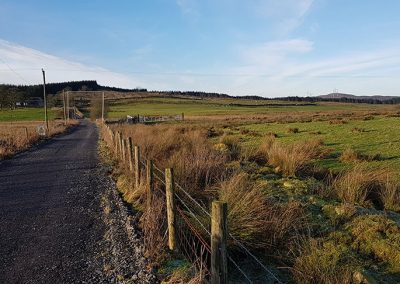 Barmark Hill looking North West from road to Barmark. Site for 3 of the 9 (up to 200m) turbines. All 9 turbines would likely be visible.