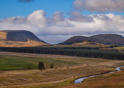 From Stroanfreggan Iron Age Fort to be spoilt by Quantans, Shepherds Rig and Windy Rig wind farms.